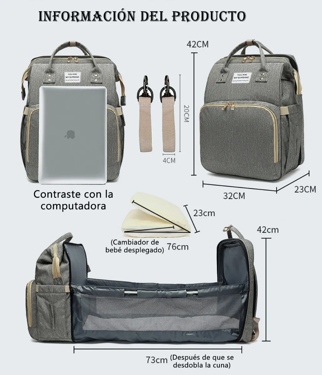 Foto 3 | Bolso De Hombro Multifunción 5 En 1
