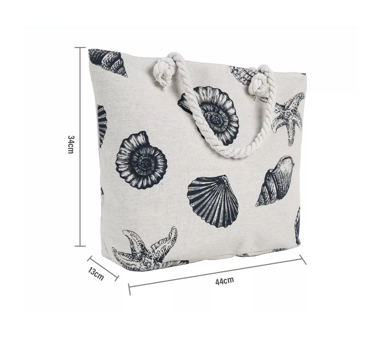 Foto 4 pulgar | Bolsa Moda Tote Bag De Lona Impermeable Para Playa Blanco