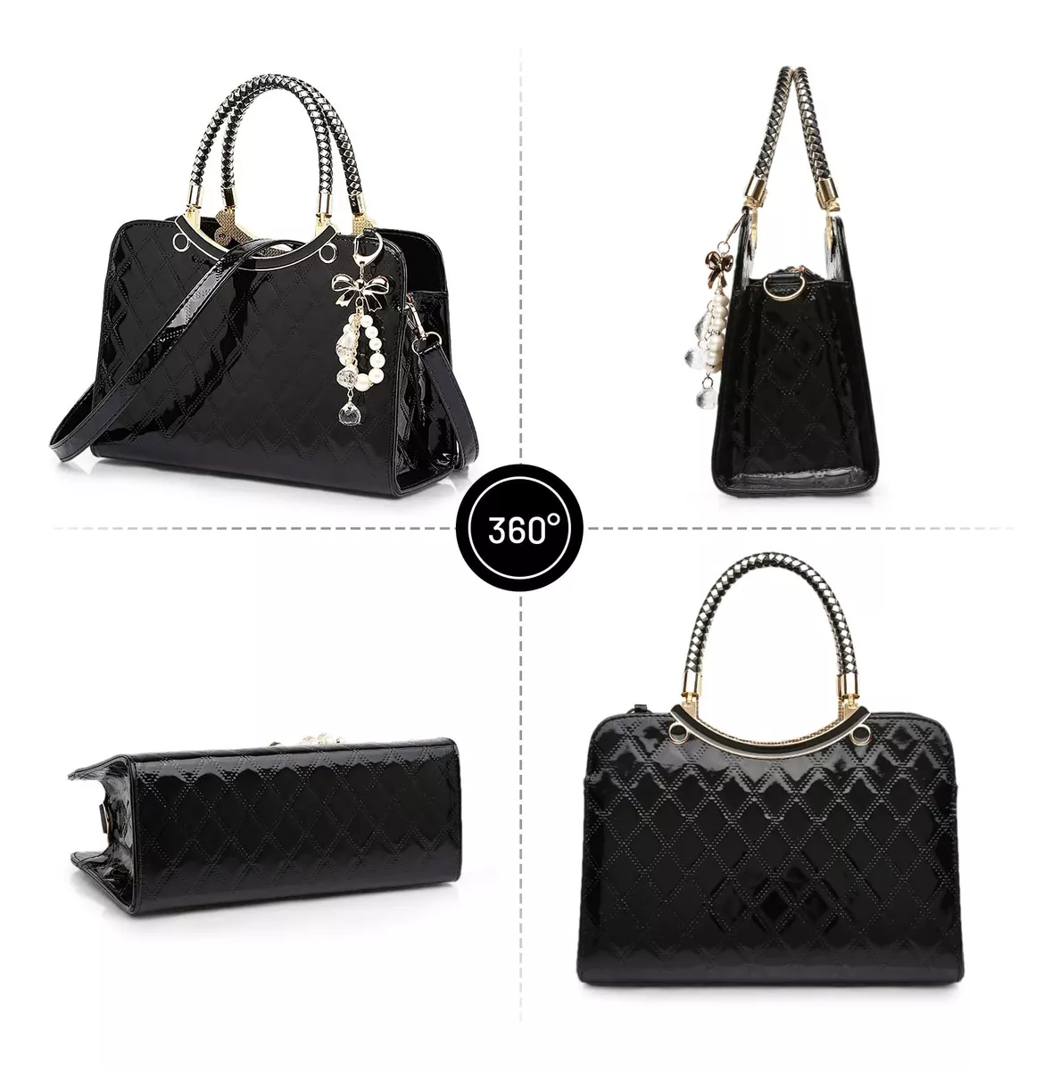 Foto 4 | Bolso de Mano color Negro para Mujer
