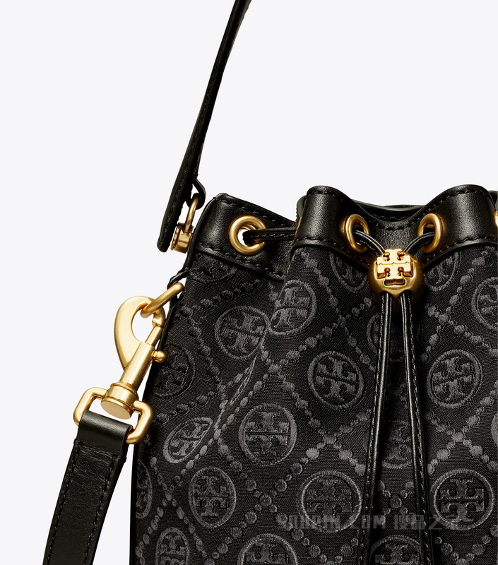 Foto 3 | Bolsa T Monogram Bucket Bag Tory Burch 152127 001 Negro