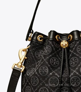 Foto 3 | Bolsa T Monogram Bucket Bag Tory Burch 152127 001 Negro