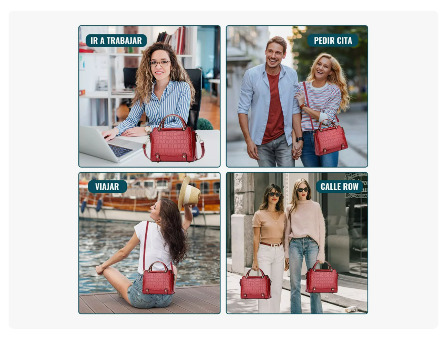 Foto 5 pulgar | Bolsa Bandolera Mujer Moda Cartera Crossbody Tote Hombro Color Vino Wünd