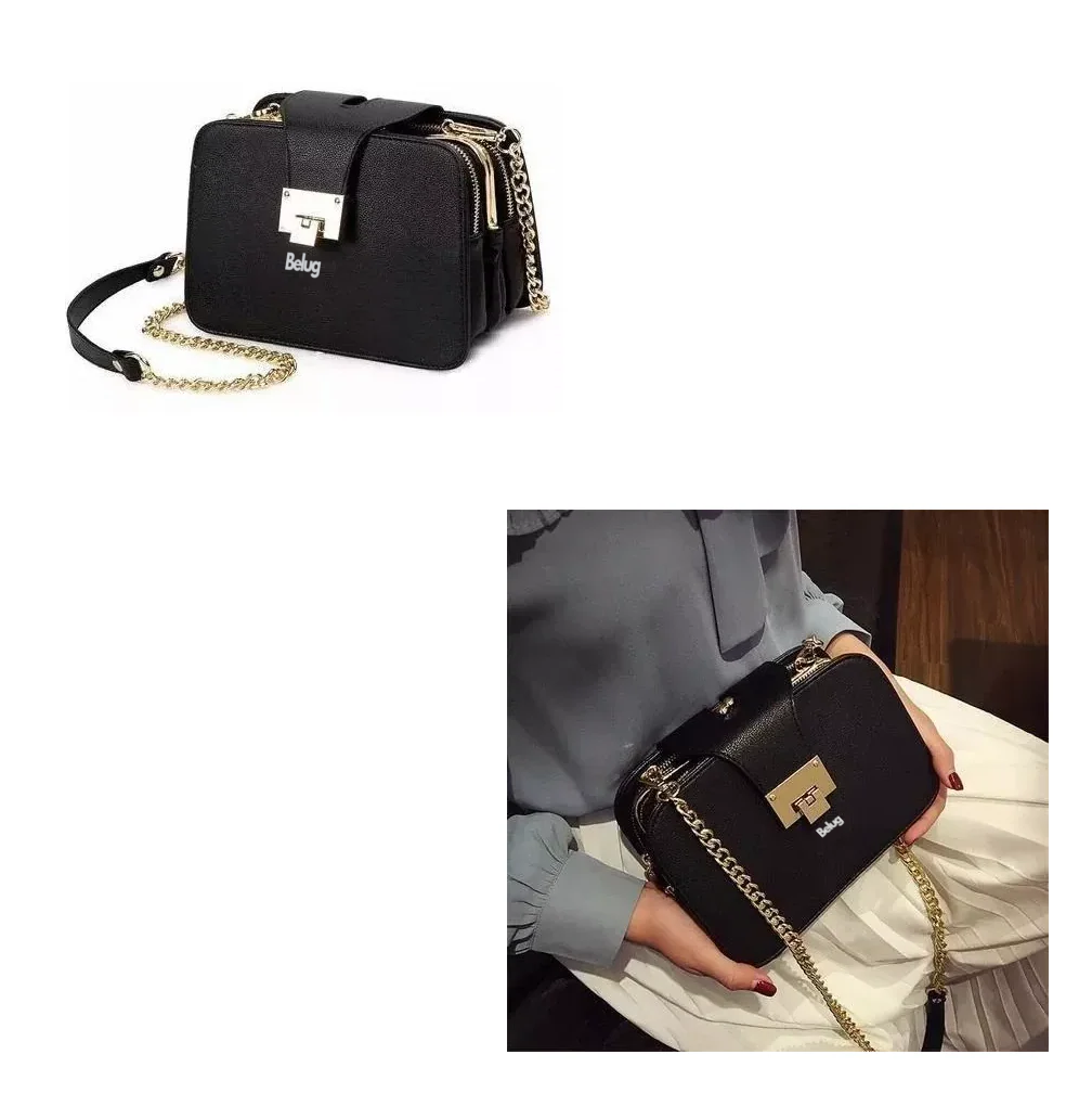 Foto 3 pulgar | Bolso Bandolera Para Mujer Con Hebilla Metálica  Belug, Negro