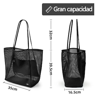 Foto 2 | Bolsa Playa Tote Bag Bolsa Eo Safe Imports Esi-19253 Negro