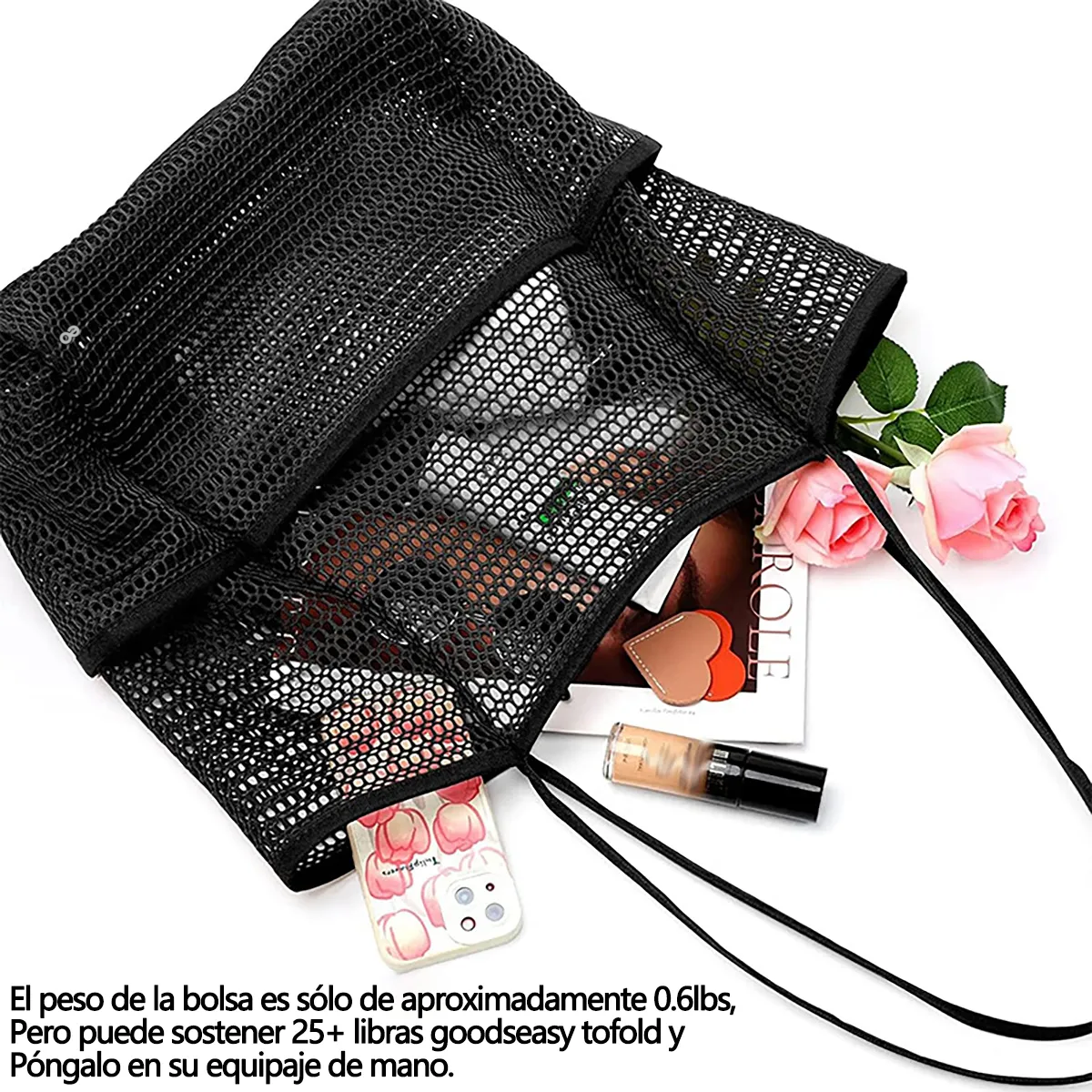 Foto 4 pulgar | Bolsa Playa Tote Bag Bolsa Eo Safe Imports Esi-19253 Negro