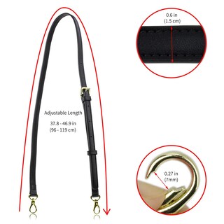 Foto 6 | Bolso Bandolera De Repuesto Con Correa Para Monedero, Piel Negra - Venta Internacional.