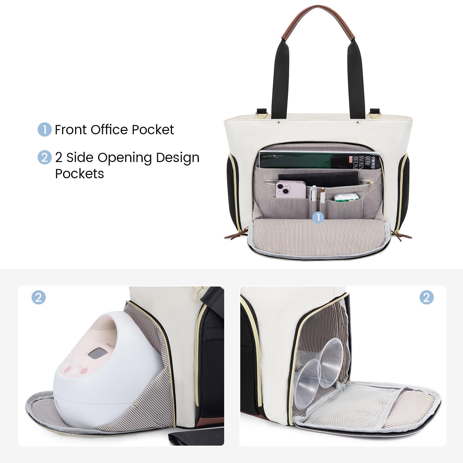 Foto 5 pulgar | Bolsa Para Sacaleches Lovevook, Bolsa Para Pañales Con Enfriador Y Almohadilla - Venta Internacional.