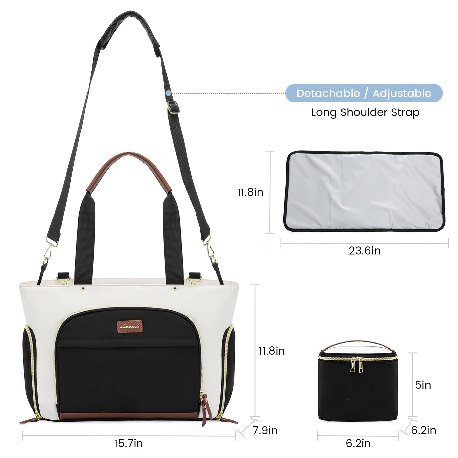 Foto 6 pulgar | Bolsa Para Sacaleches Lovevook, Bolsa Para Pañales Con Enfriador Y Almohadilla - Venta Internacional.