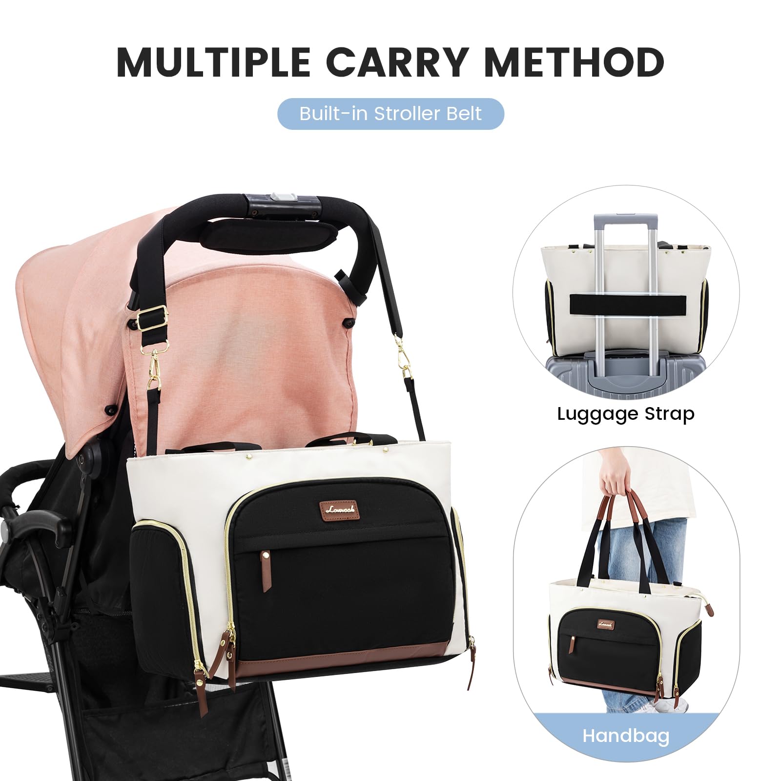 Foto 7 pulgar | Bolsa Para Sacaleches Lovevook, Bolsa Para Pañales Con Enfriador Y Almohadilla - Venta Internacional.