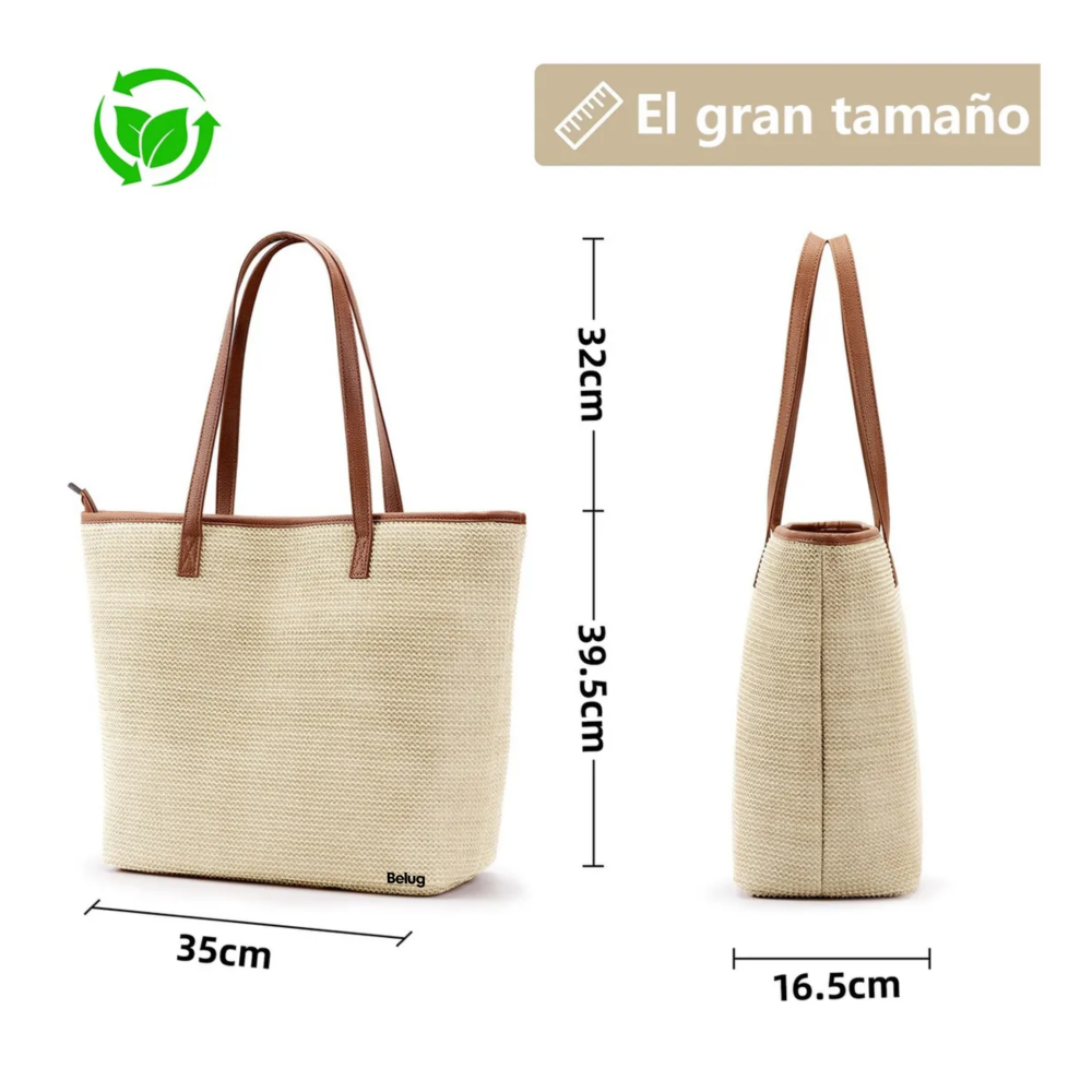 Foto 3 pulgar | Bolso Alta Capacidad Bolso De Playa Belug  Beige Linea Cafe