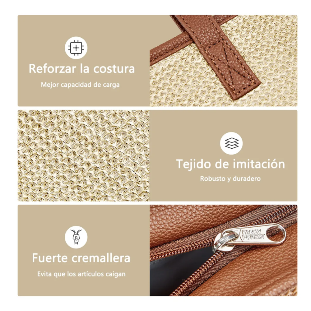 Foto 4 pulgar | Bolso Alta Capacidad Bolso De Playa Belug  Beige Linea Cafe