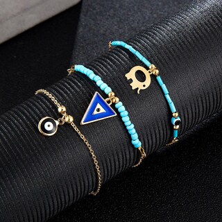 Foto 4 | Tobillera Huoguo Personality Bohemian Metal Multicapa Coco - Venta Internacional.