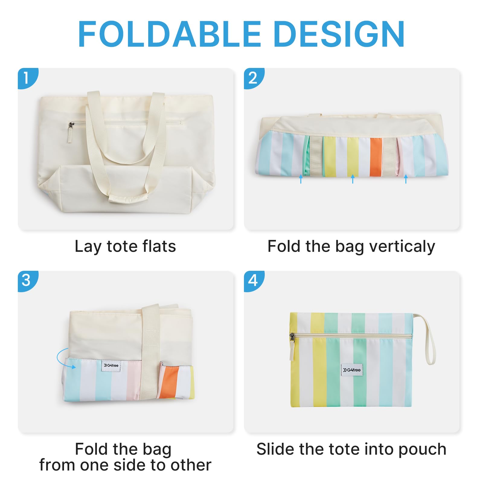 Foto 5 pulgar | Bolsa De Playa G4free  Impermeable  Para Piscina  Capacidad De 50 Litros - Venta Internacional.