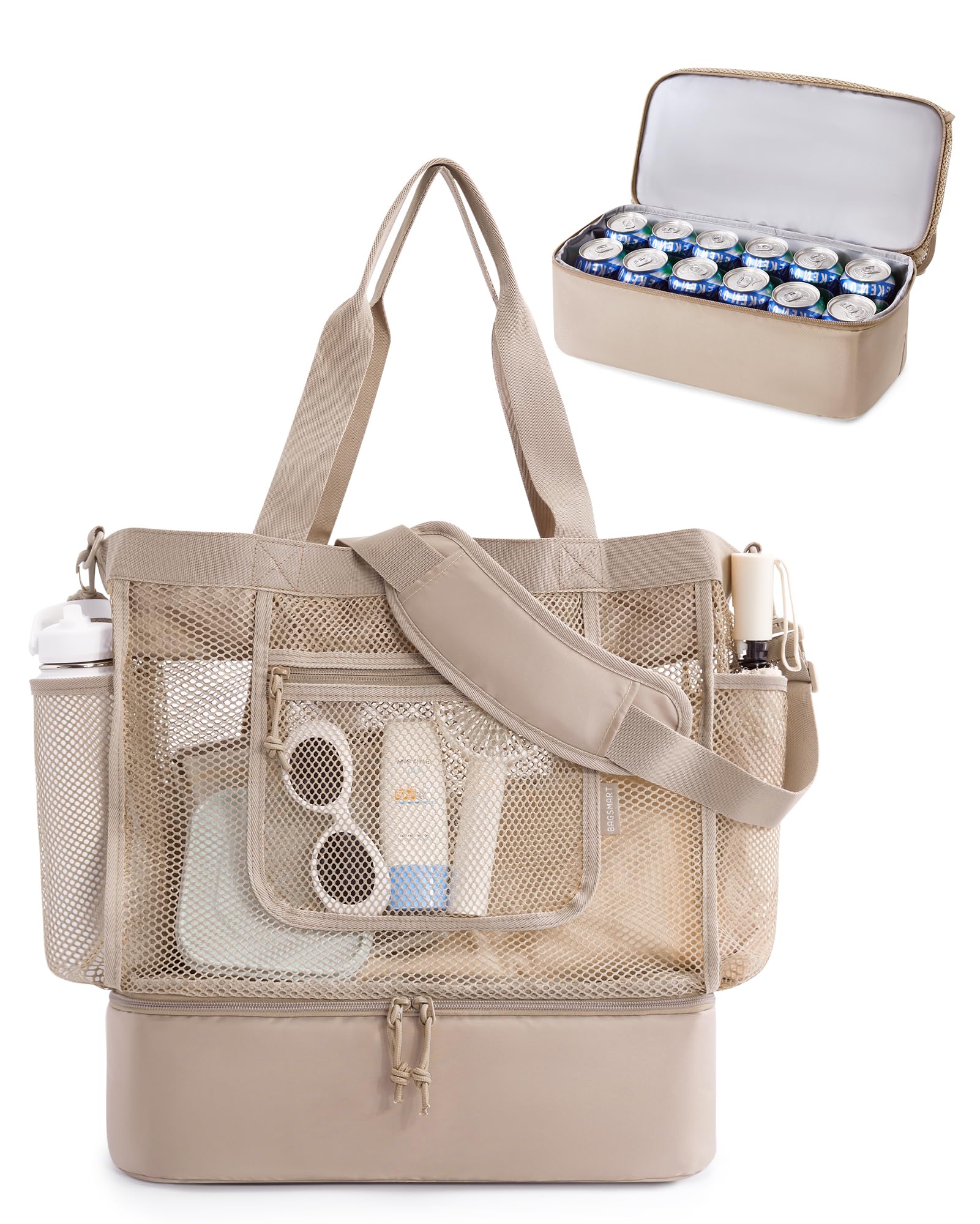 Foto 2 pulgar | Bolsa De Playa Bagsmart Para Mujer Con Nevera  Resistente A La Arena Y Cierre - Venta Internacional.