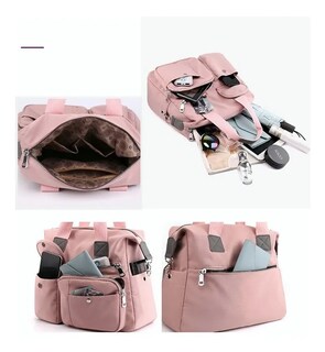Foto 3 | Bolso Multifuncional Para Mujer Rosa