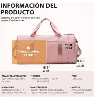 Foto 3 | Xtellar Maleta Deportiva Sofisticada - Mochila Multifuncional Resistente Para Viaje, Gimnasio Y Aventuras