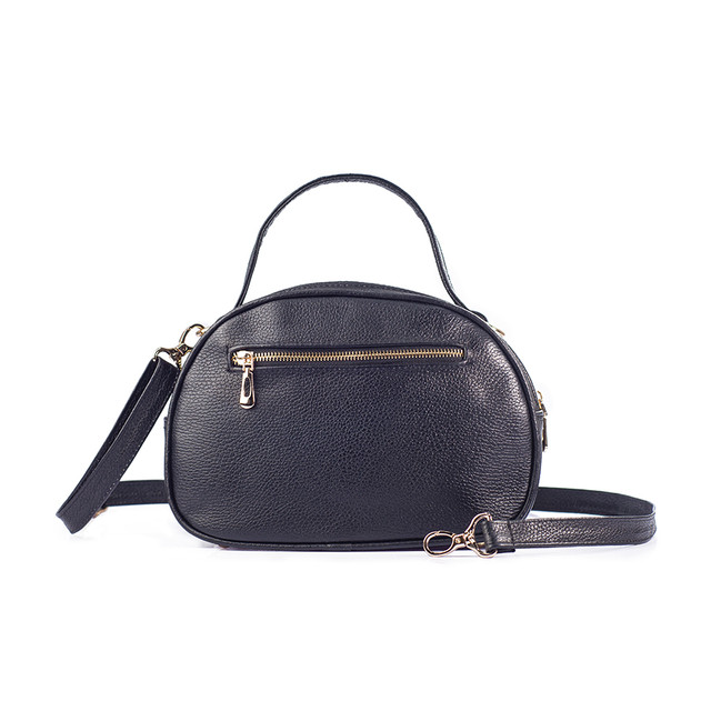 Foto 3 pulgar | Bolso Satchel Olivia A Ángelozano Negro Piel Cincelada Y Pintada A Mano