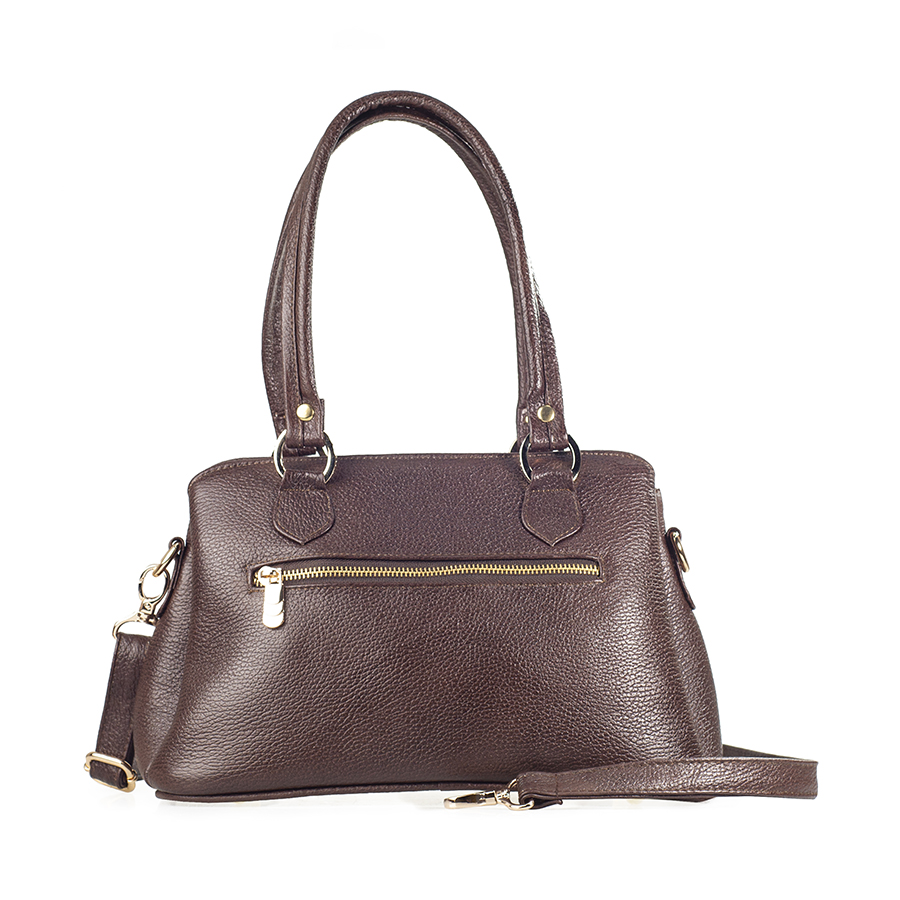 Foto 3 pulgar | Bolso Satchel A Ángelozano Ángela color Café de Piel