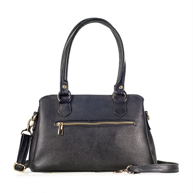 Foto 3 pulgar | Bolso Satchel Angela A Ángelozano Negro De Piel Grabado Tipo Cincelado
