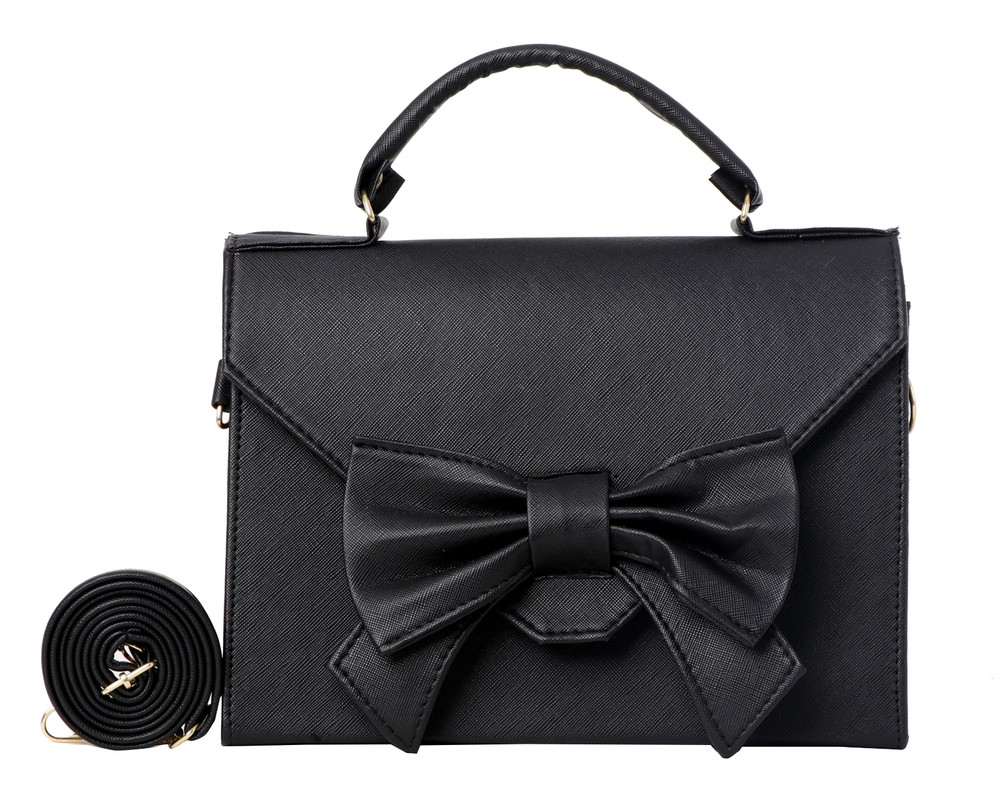 Bolsa Satchel de Calidad Fana Rosi color Negro F-3010