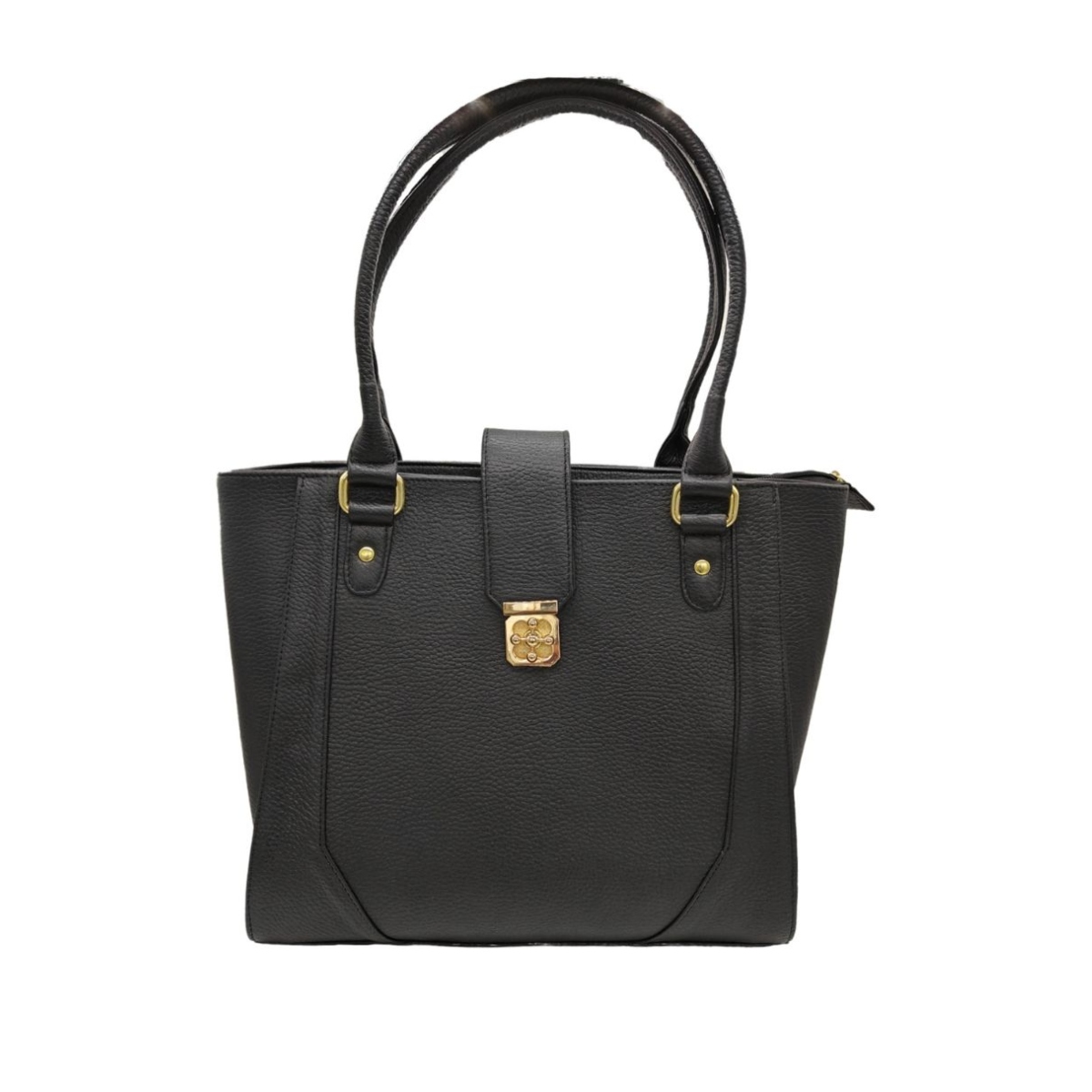 Bolsa Fana Irazú en Piel Genuina Negra