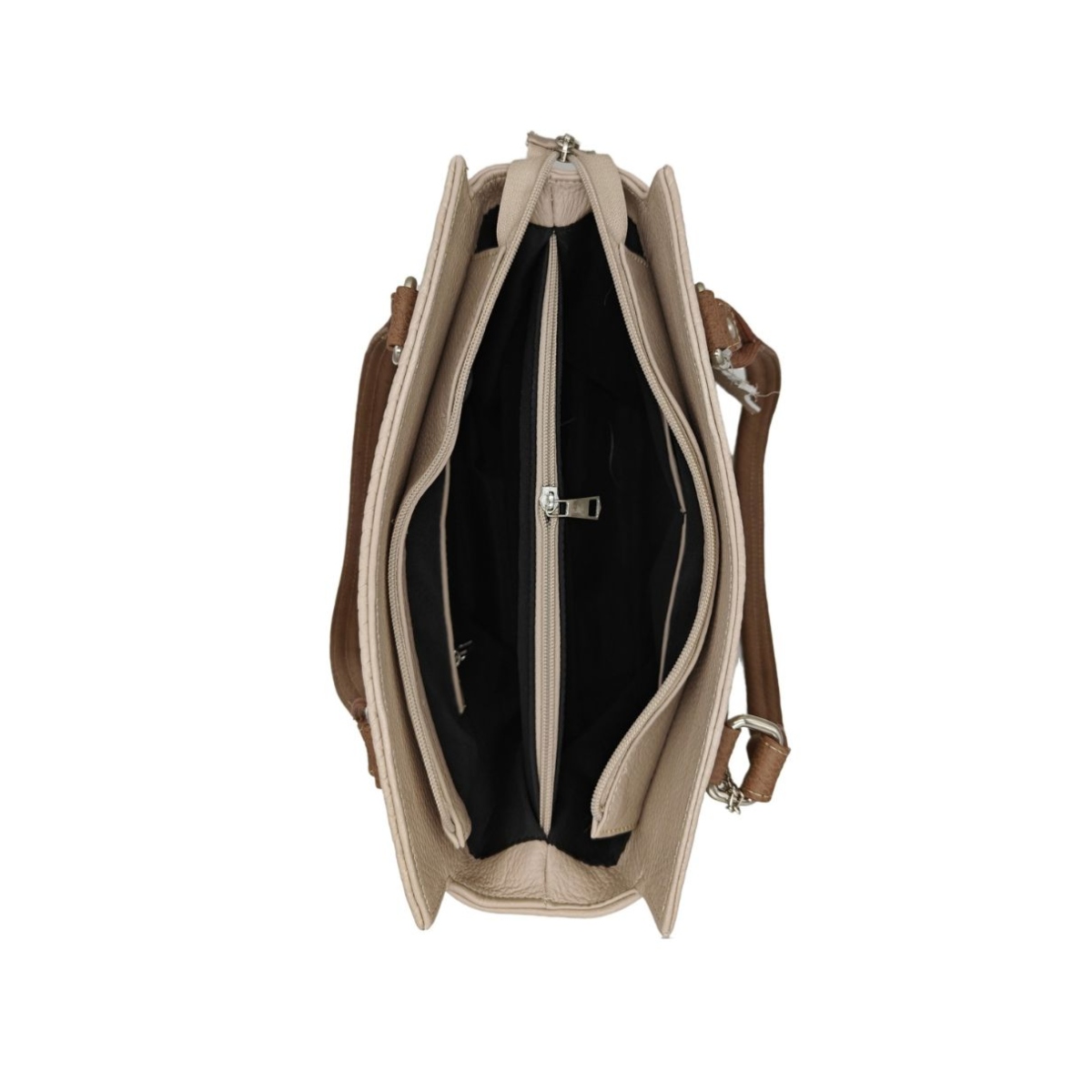 Foto 3 pulgar | Bolsa Fana Gabrielle en Piel Genuina Beige