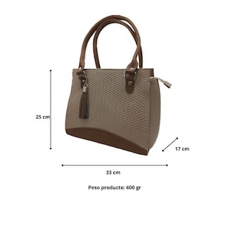 Foto 5 | Bolsa Fana Gabrielle en Piel Genuina Beige