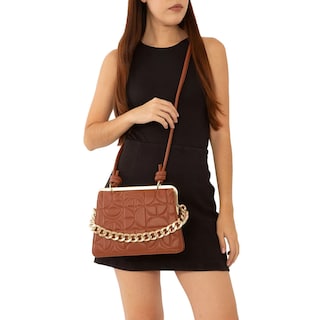 Foto 6 | Bolsa Satchel Acolchada Cadena Chunky