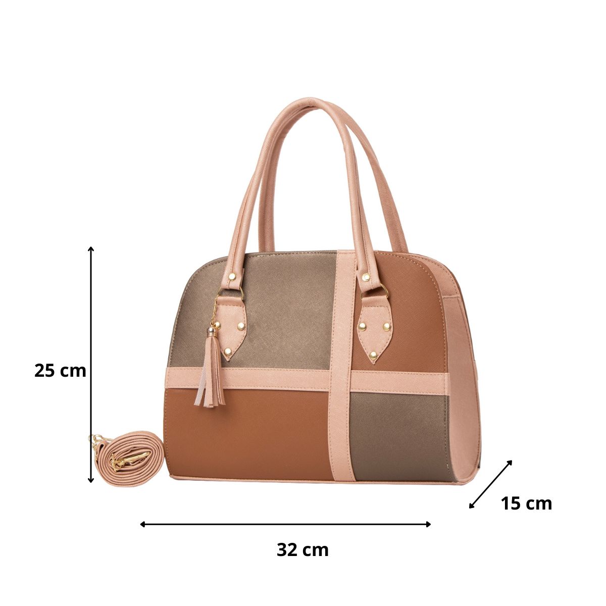 Foto 3 | Bolsa Fana Ilma Color Antimonio / Camel Hermosa