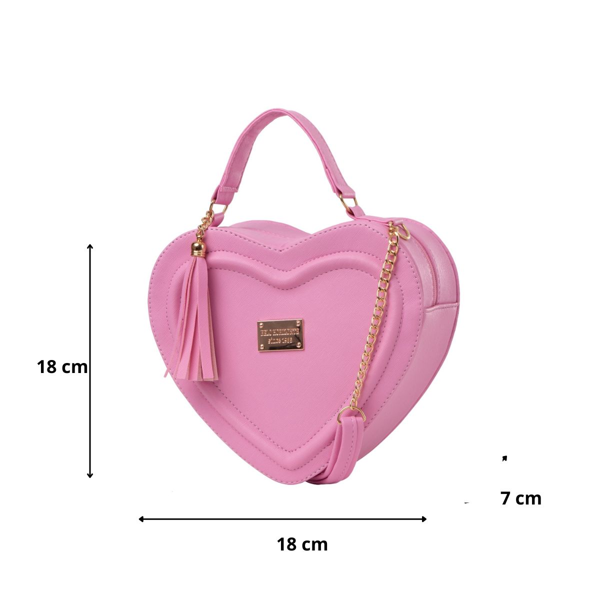 Foto 3 | Bolsa Fana Corazon Color Rosa Lúcela