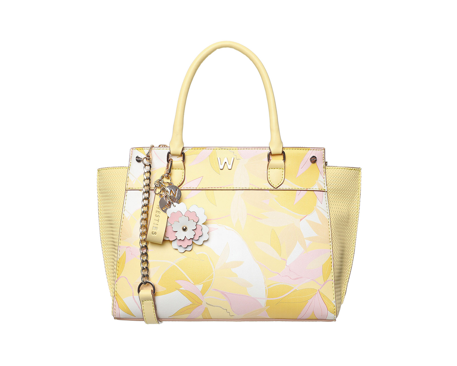 Foto 3 pulgar | Bolsa Satchel Westies Hbmarielywe Amarillo Sintetico