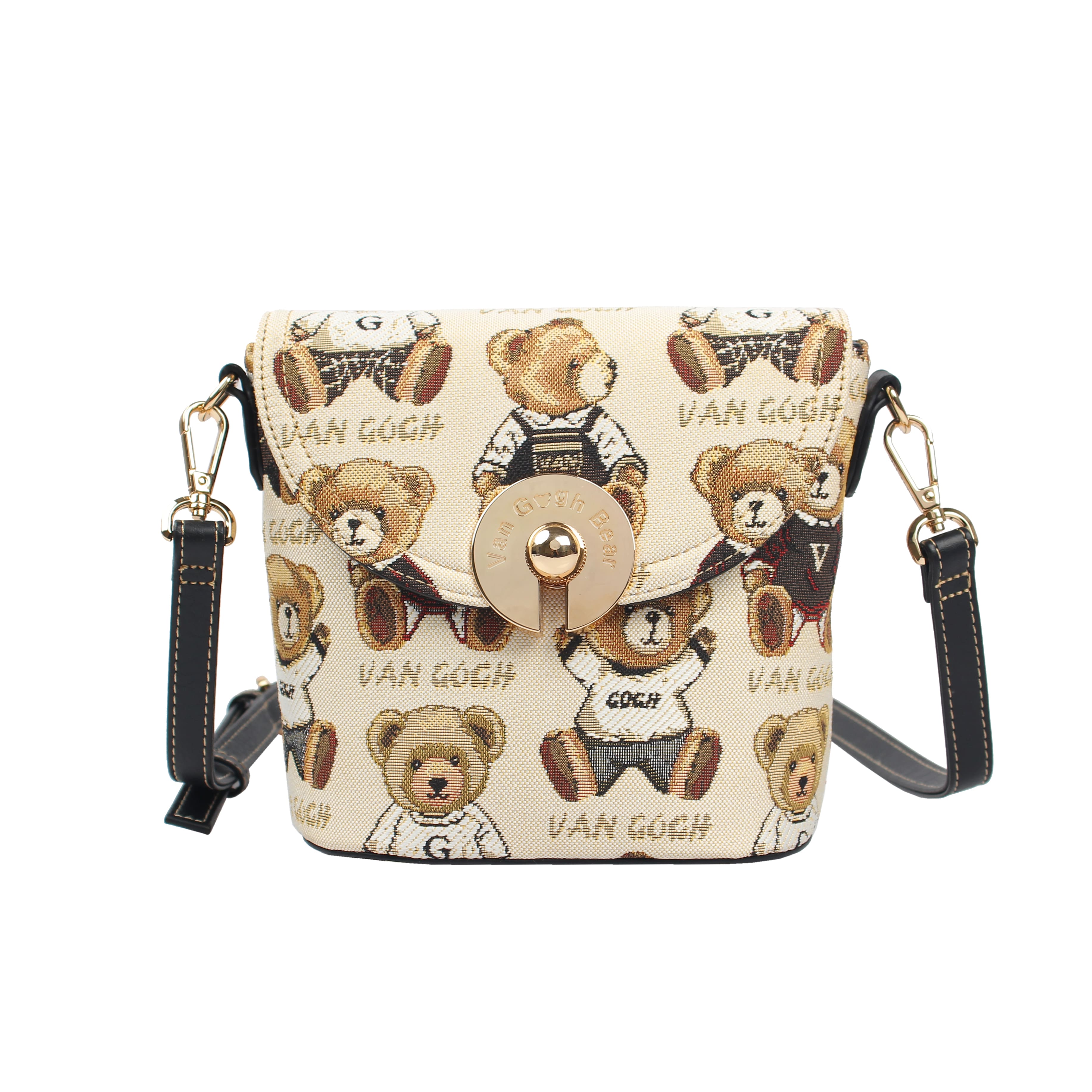 Foto 2 pulgar | Bolso Bucket Van Gogh Bear By Henney Bear V019 Super Grey