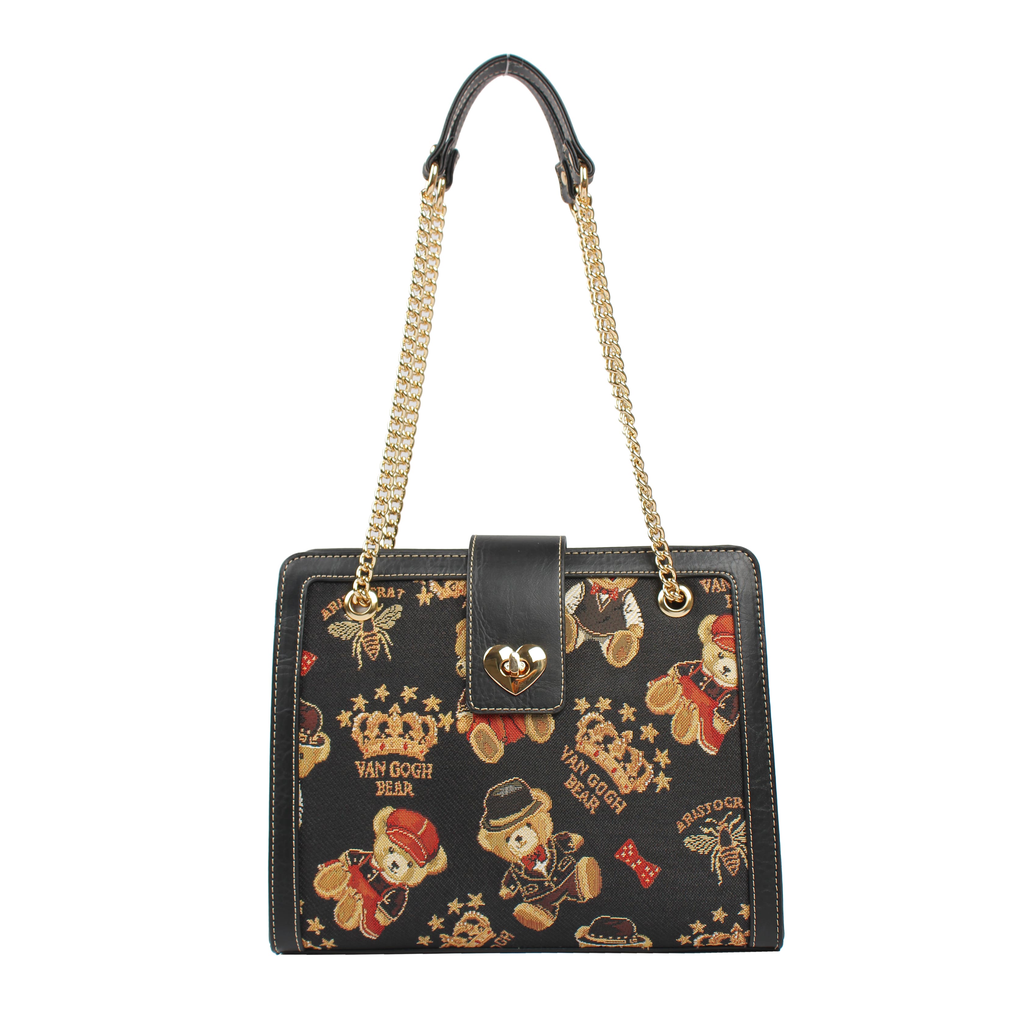 Bolso Satchel Vang Gogh Bear By Henney Bear V015 Glory Shine