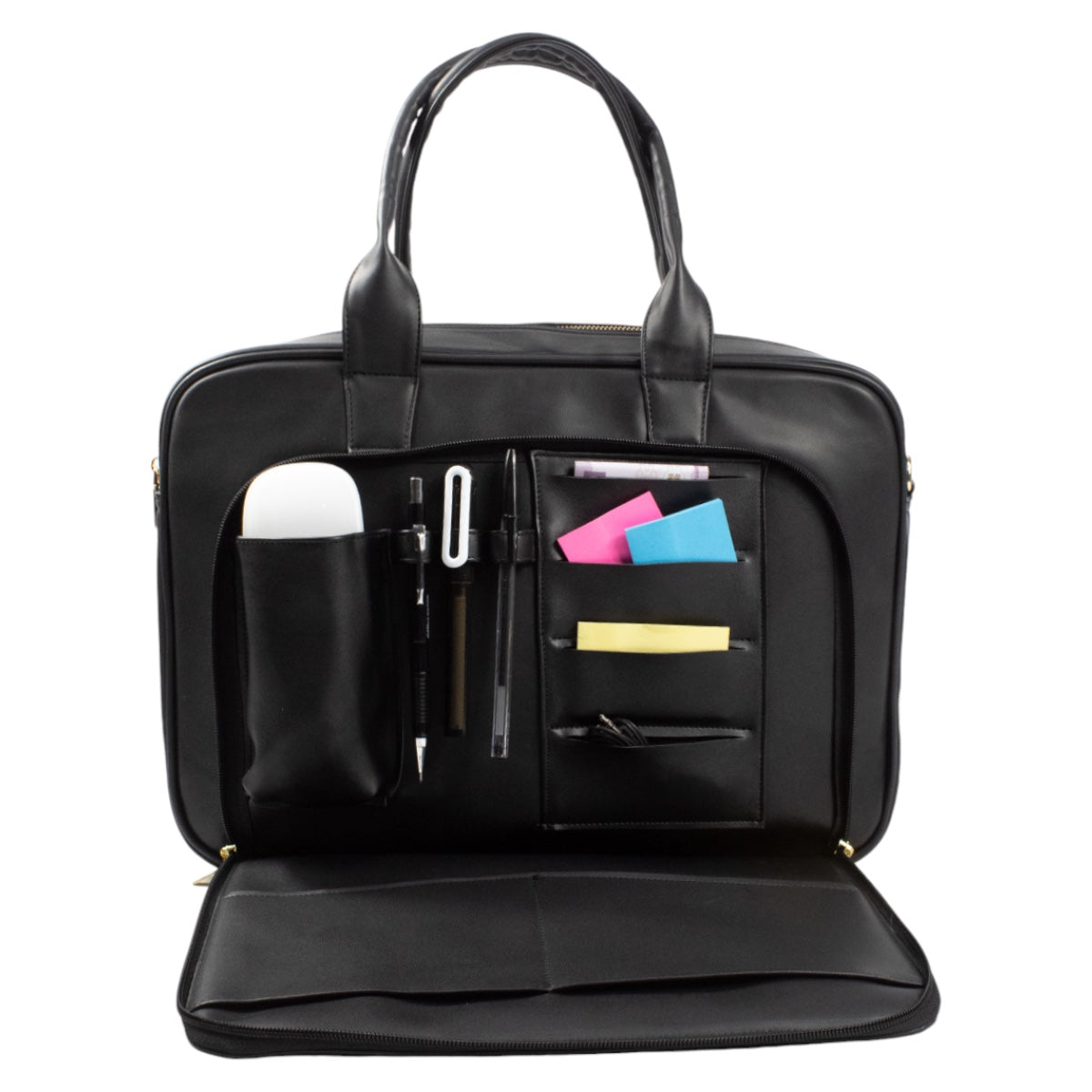 Foto 6 pulgar | Bolsa Satchel Exterior Piel Vegana Color Negro Para Mujer De Rbcollection