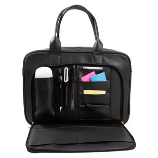 Foto 5 | Bolsa Satchel Exterior Piel Vegana Color Negro Para Mujer De Rbcollection