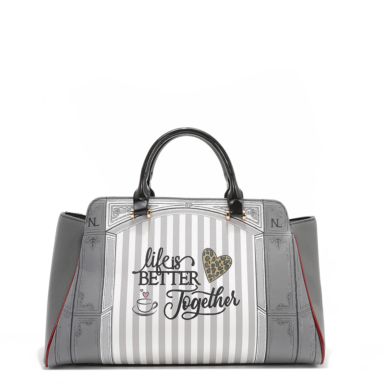 Foto 3 pulgar | Bolsa Satchel Nicole Lee Print Ladie Night Aplicaciones Fw24