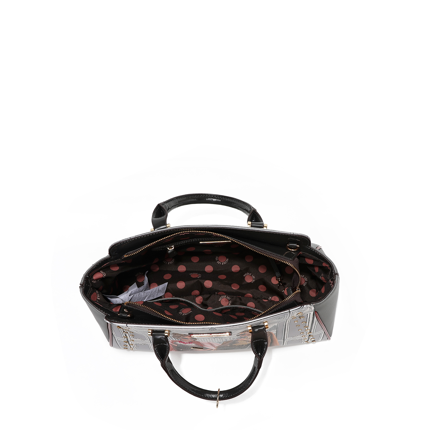 Foto 6 pulgar | Bolsa Satchel Nicole Lee Print Ladie Night Aplicaciones Fw24