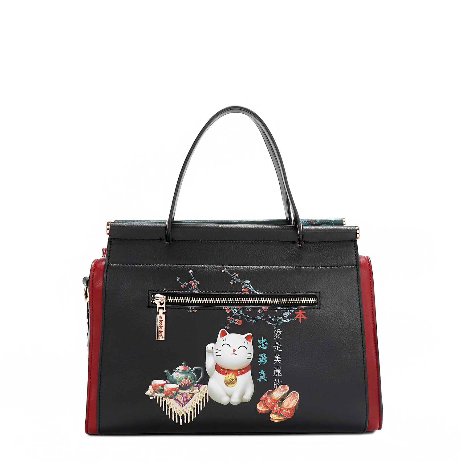 Foto 3 pulgar | Bolsa Cuadrada Nicole Lee Estampada Akiko La Belleza