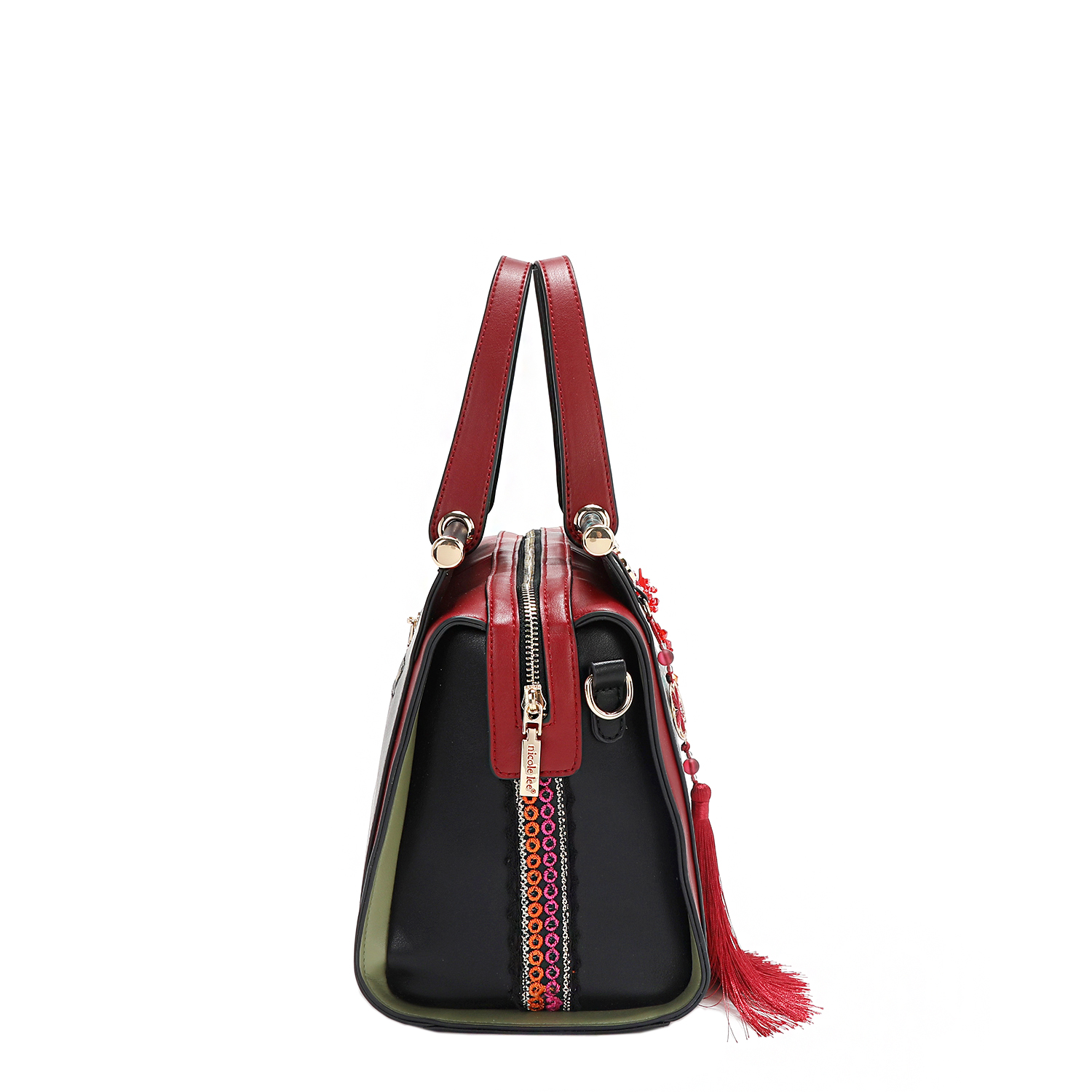Foto 4 pulgar | Bolsa Cuadrada Nicole Lee Estampada Akiko La Belleza