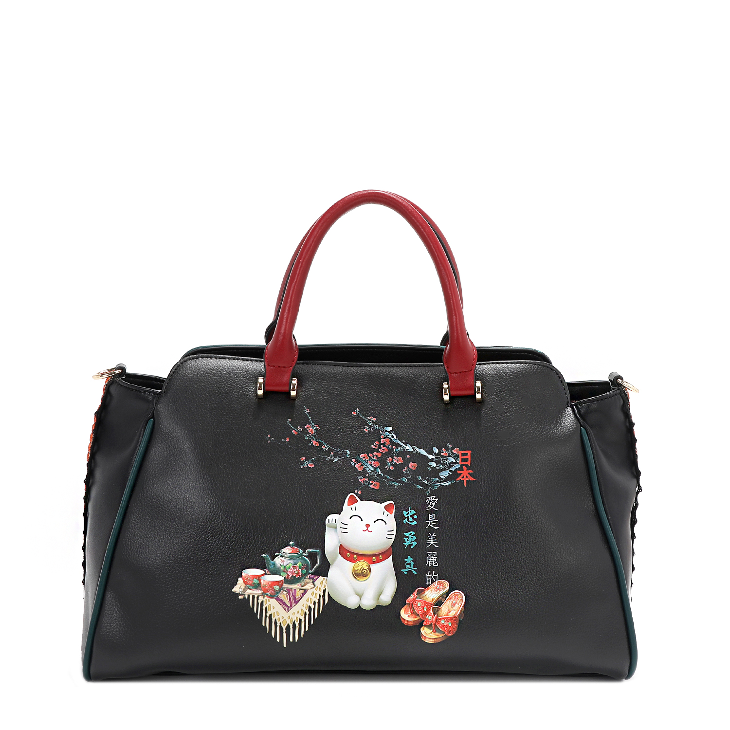 Foto 3 pulgar | Bolsa Satchel Nicole Lee Estampada Akiko La Belleza