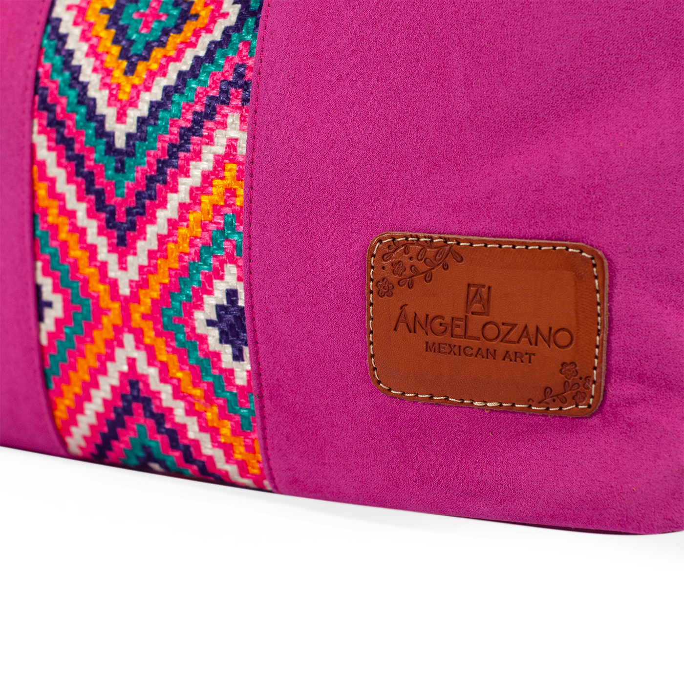 Foto 9 pulgar | Bolso A Ángelozano Tipo Satchel De Mujer Con Telar Artesanal Modelo Izamal Color Fiusha