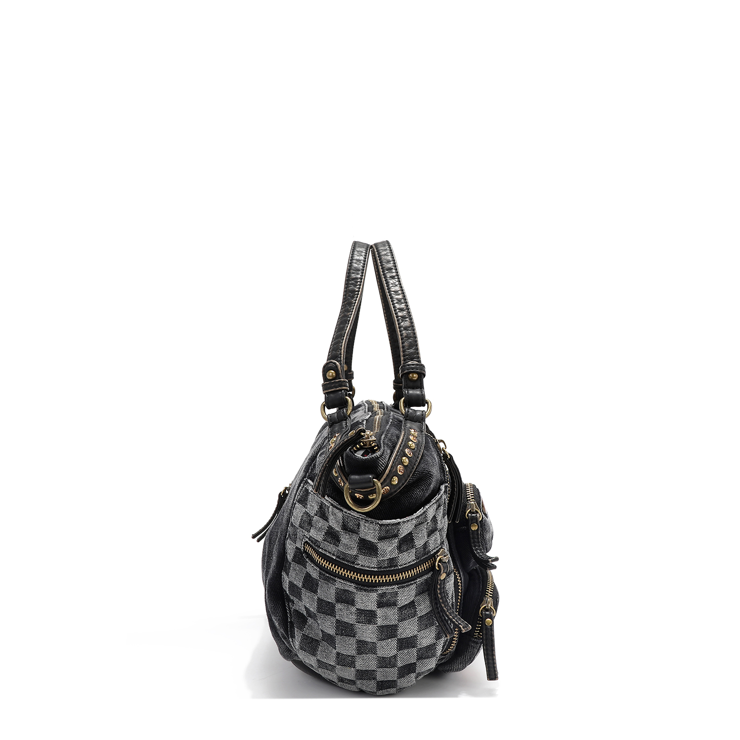 Foto 4 pulgar | Bolsa Satchel Nicole Lee Mezclilla Print Family Year