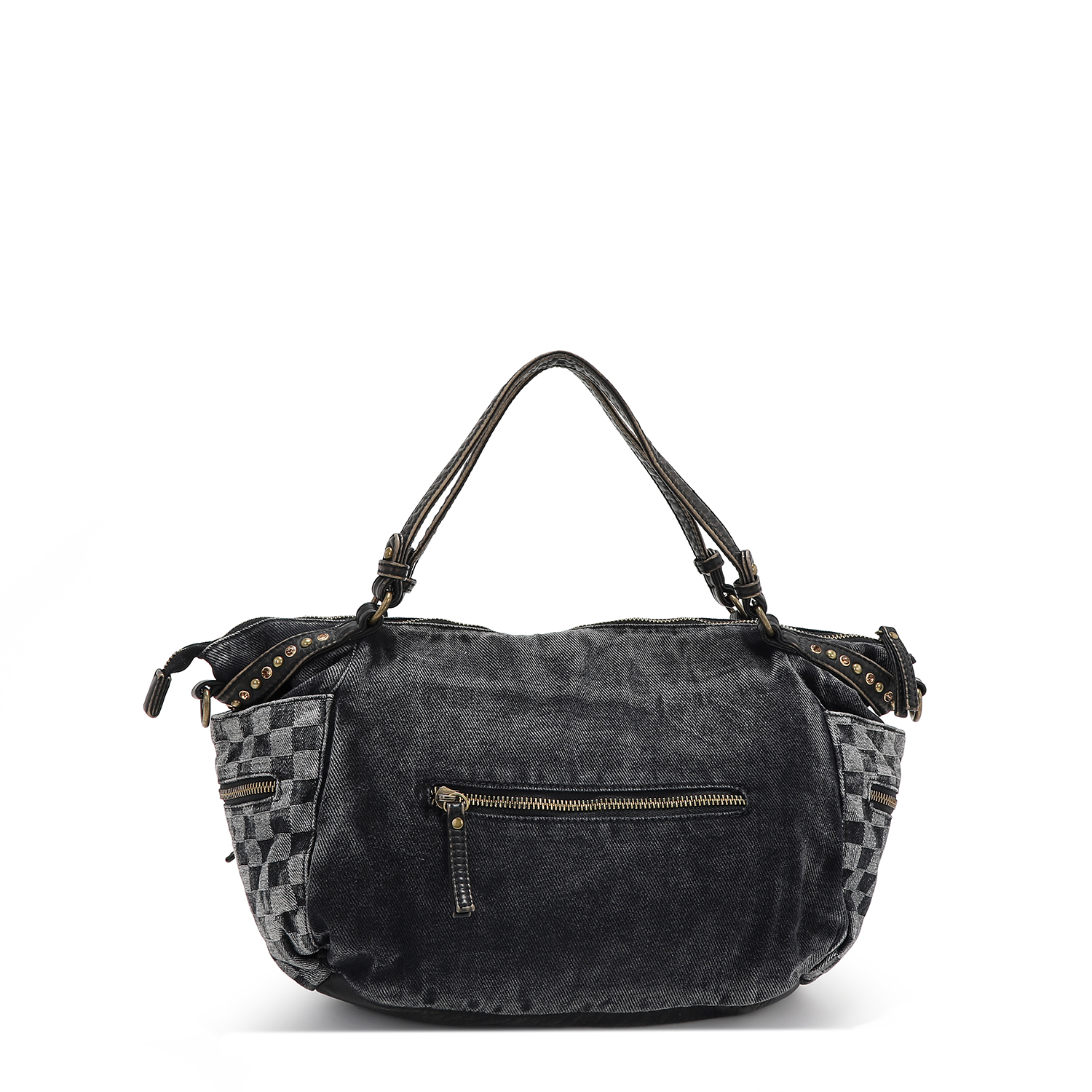 Foto 6 pulgar | Bolsa Satchel Nicole Lee Mezclilla Print Family Year