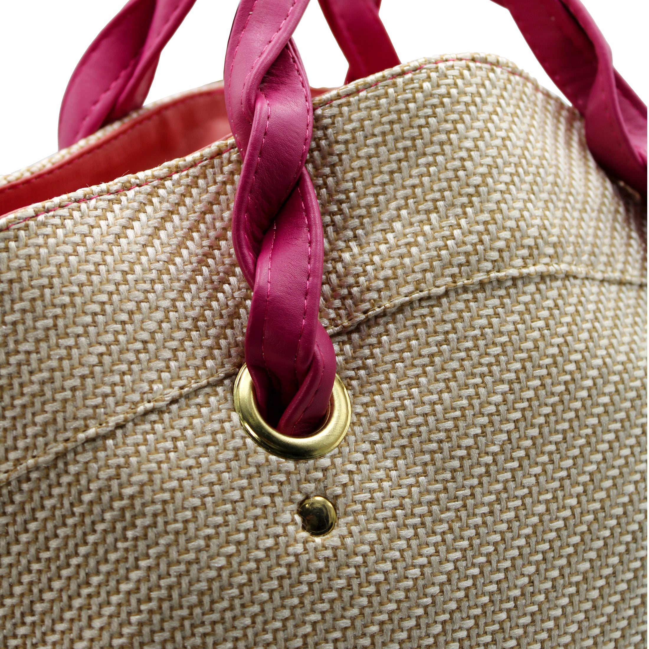 Foto 6 pulgar | Bolsa Satchel Exterior Textil Color Beige  Para Mujer De Rbbasics