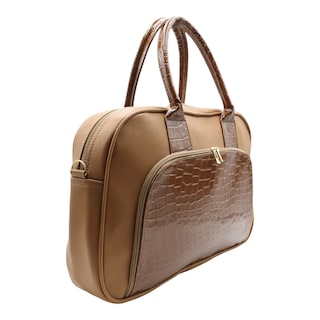 Foto 2 | Bolsa Satchel Exterior Piel Vegana Color Café Para Mujer De Rbbasics