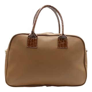 Foto 3 | Bolsa Satchel Exterior Piel Vegana Color Café Para Mujer De Rbbasics