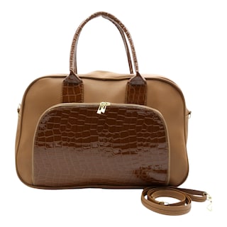 Foto 4 | Bolsa Satchel Exterior Piel Vegana Color Café Para Mujer De Rbbasics