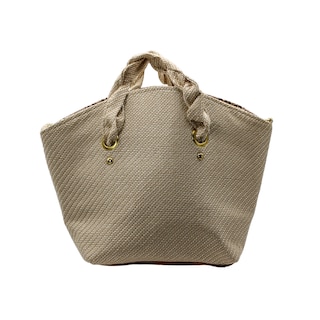 Foto 3 | Bolsa Satchel Exterior Textil Color Beige Para Mujer De Rbbasics