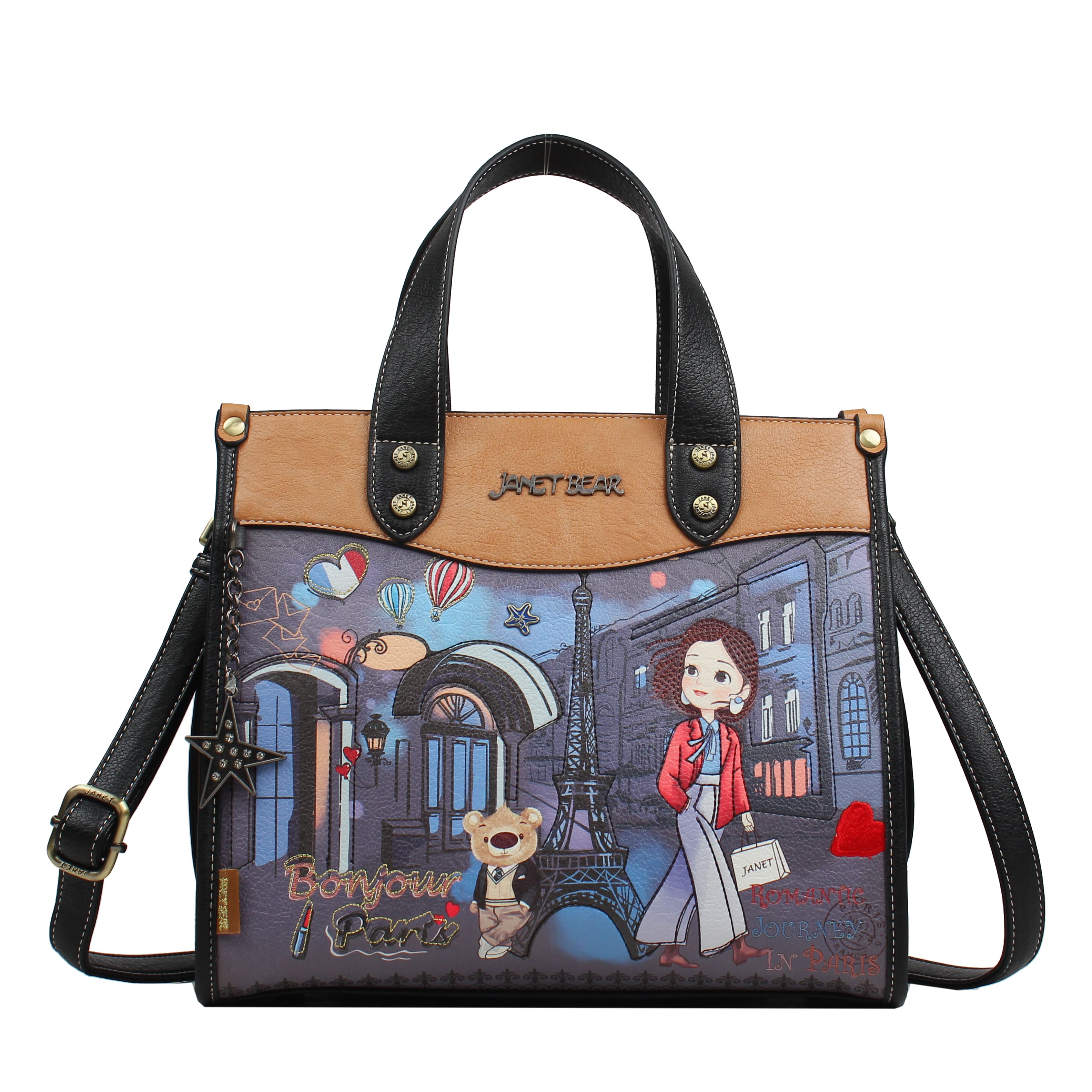 Bolso Satchel Janet Bear Paris Dream J001a