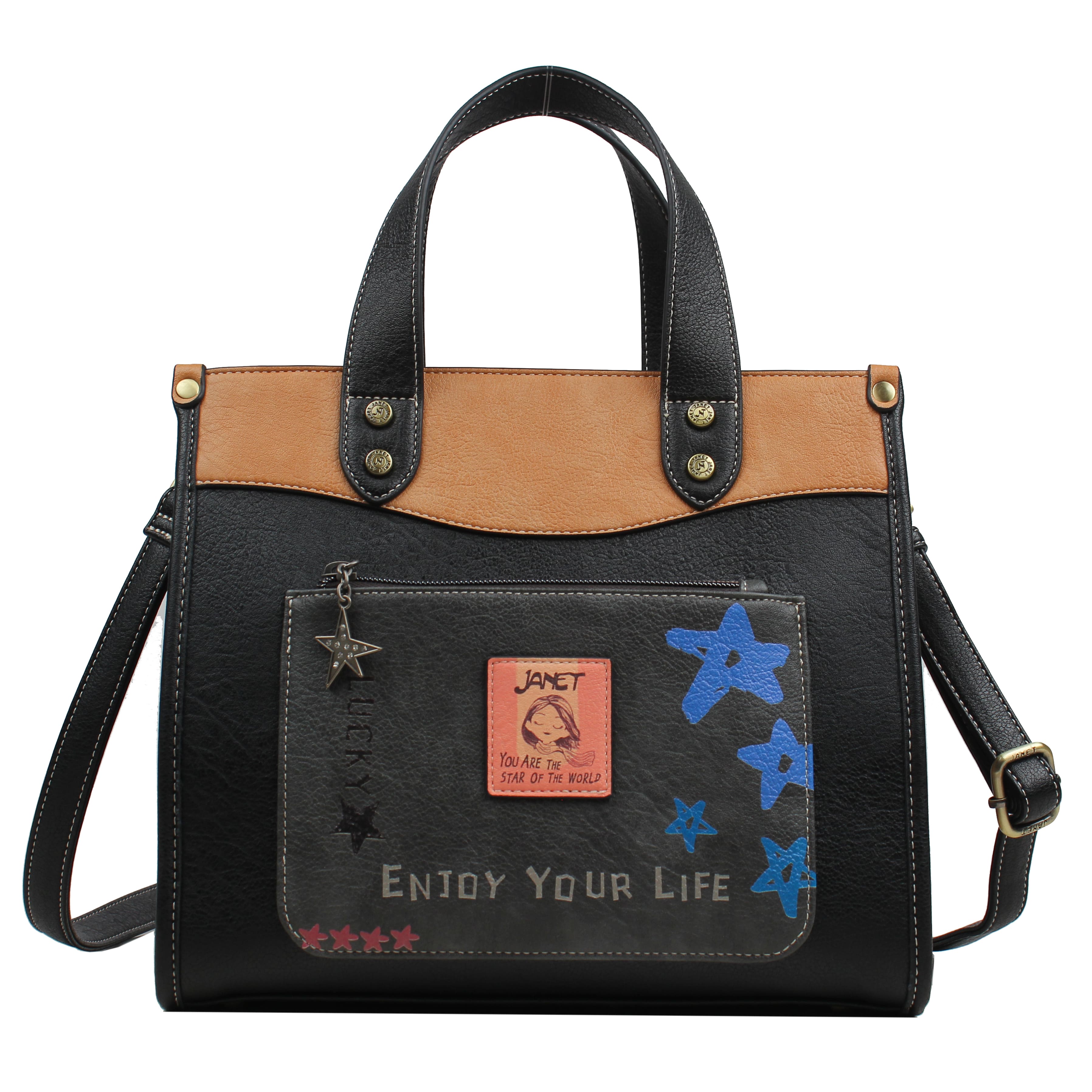 Foto 4 pulgar | Bolso Satchel Janet Bear Paris Dream J001a